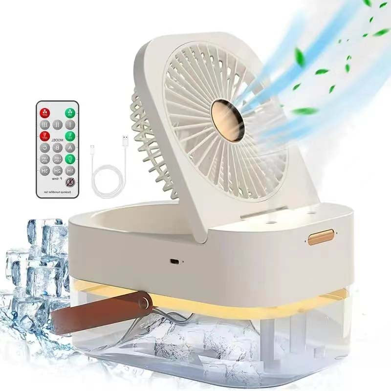3-in-1 Portable USB Fan with Humidifier & Night Light for Cool Comfort Anywhere
