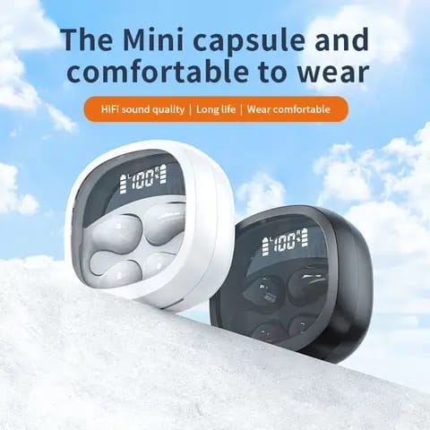 Wireless Bluetooth Earbuds with LED Display & Noise Reduction – Stylish Design