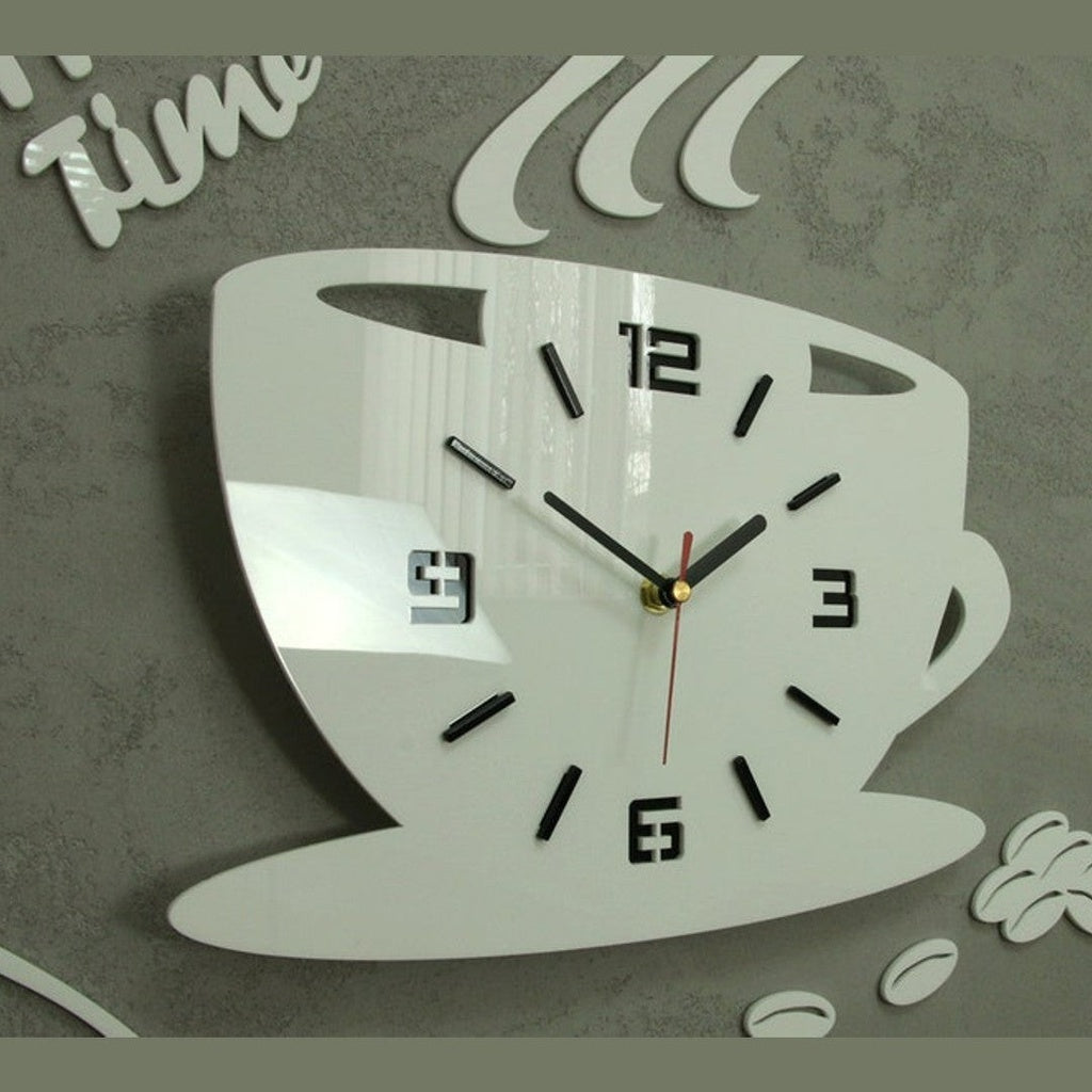 Unique Coffee Mug Clock Art Design
