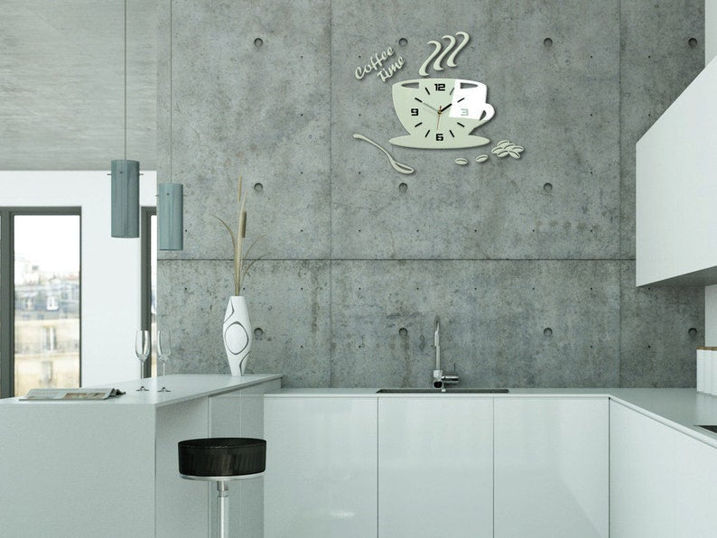 Unique Coffee Mug Clock Art Design