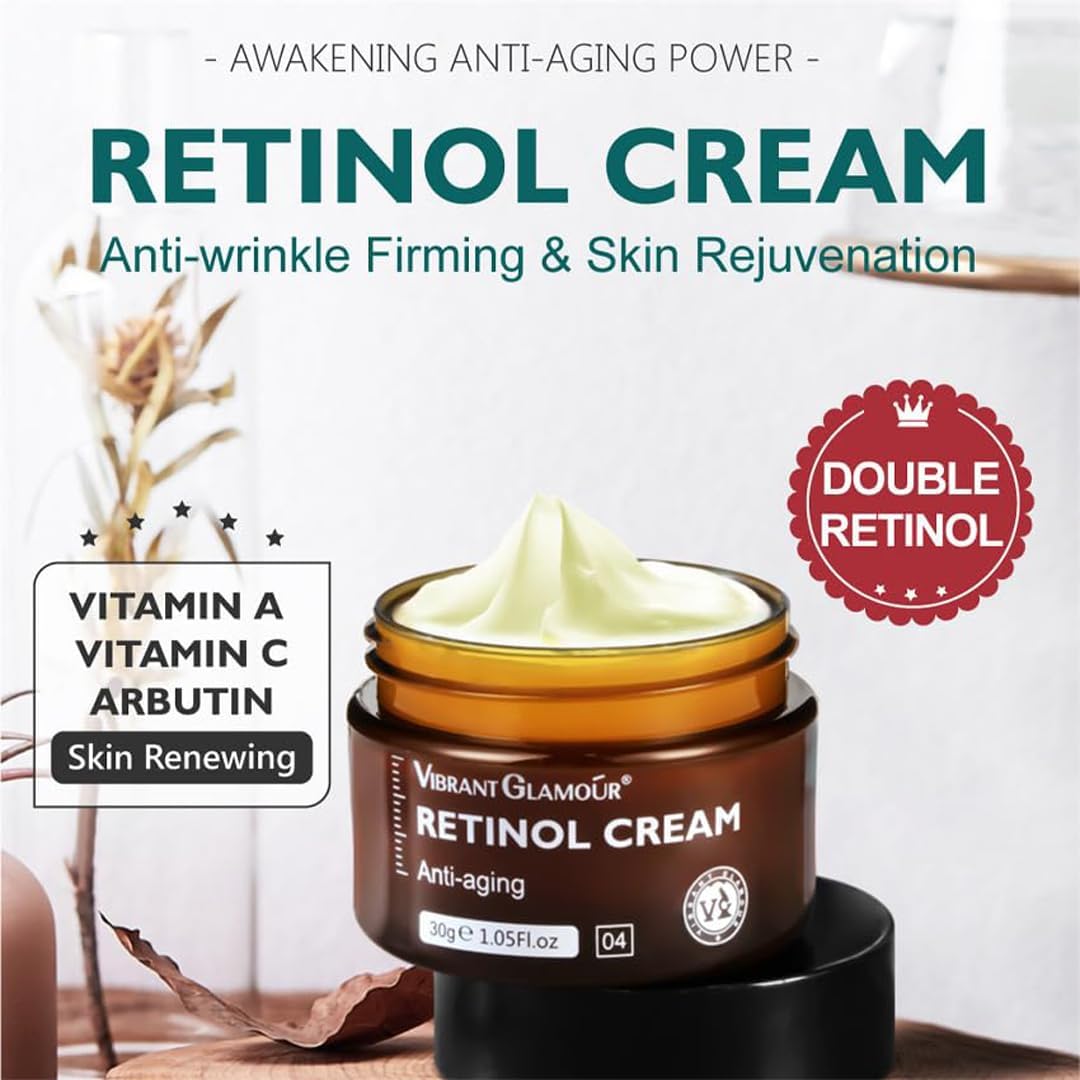 Vibrant Glamour Retinol Cream – Anti-Aging Moisturizer for Radiant, Youthful Skin (30g)