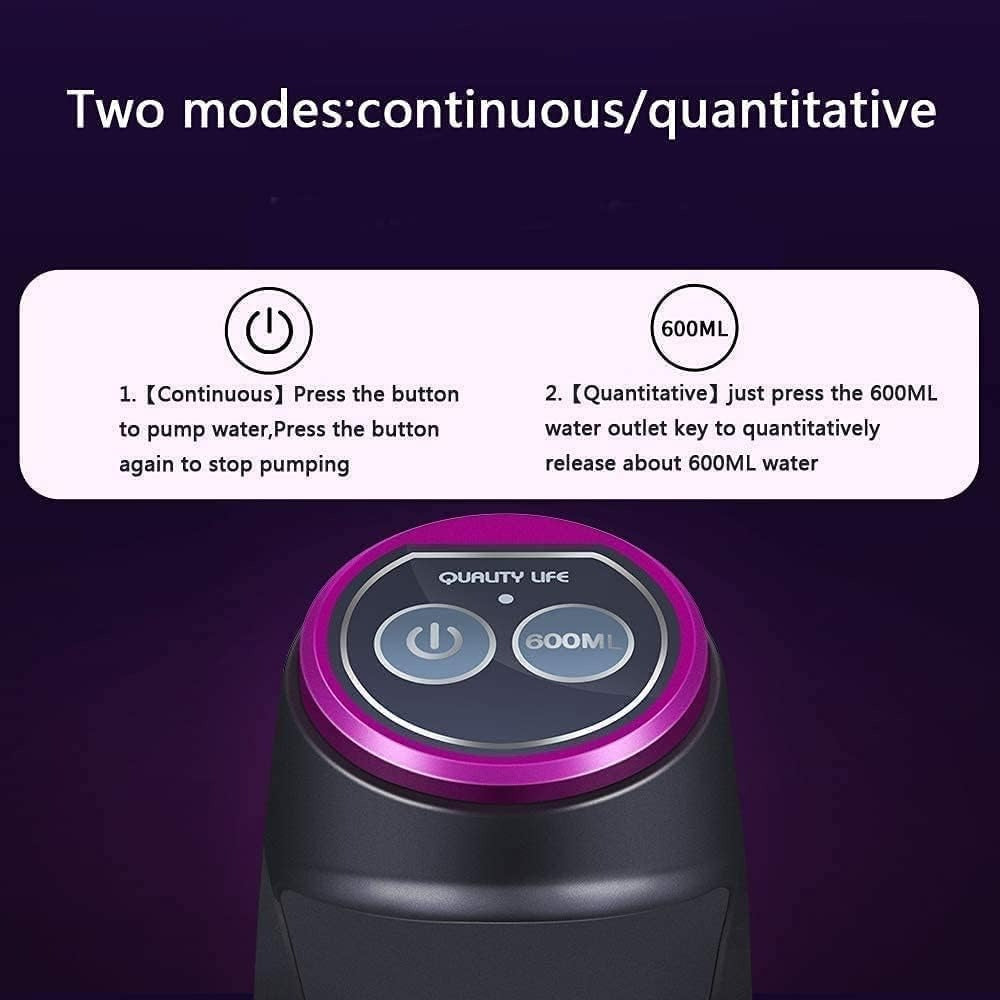 Smart Electric Water Dispenser Pump – USB Rechargeable with 600ml Quantitative & Continuous Modes