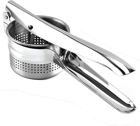 Heavy Duty Stainless Steel Potato Ricer & Masher – Manual Press for Smooth Mashed Potatoes & Veggies