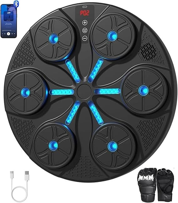 LED Smart Boxing Trainer with Digital Punch Counter – Wall-Mount Reflex Pad for Home Workouts