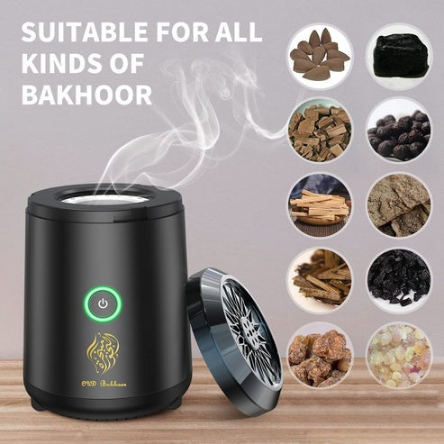 Smart Electric Oud Bukhoor Burner – Portable USB Arabic Incense Diffuser with Accessories Kit