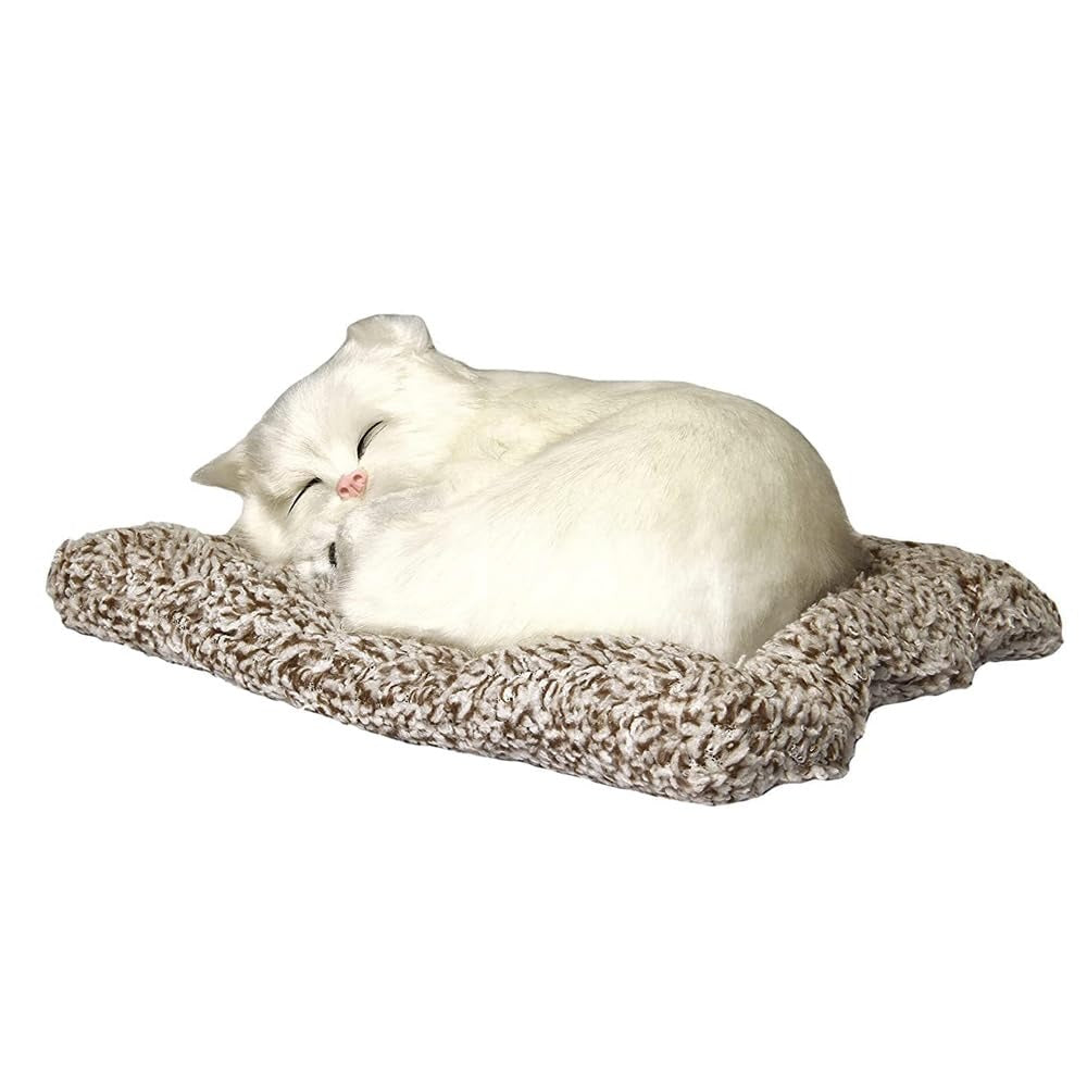 Lifelike Sleeping Cat Plush Toy – Realistic Breathing Pet for Stress Relief & Decor
