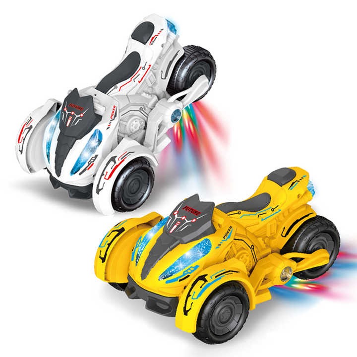 Stunt Motorbike with Electric Sound, Light & 360° Rotation for Kids