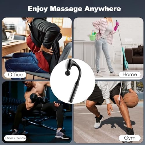 Deep Tissue Percussion Massage Gun with 4 Heads – Handheld Electric Massager for Muscle Relief