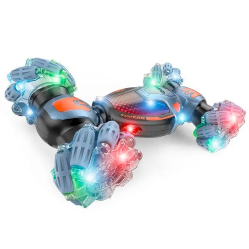 360° Stunt RC Car with LED Lights and All-Terrain Tires for Kids