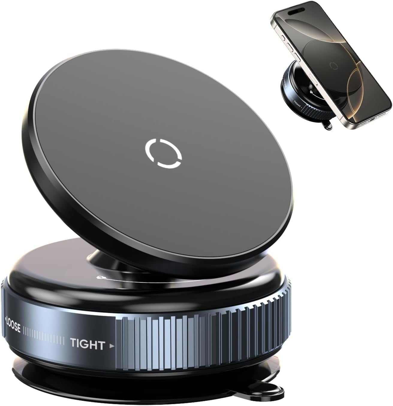 Magnetic 360° Rotating Car Mount Holder with Strong Grip for All Smartphones