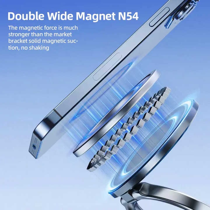 360° Rotatable Magnetic Phone Stand with 3-Axis Multi-Angle Adjustable Design