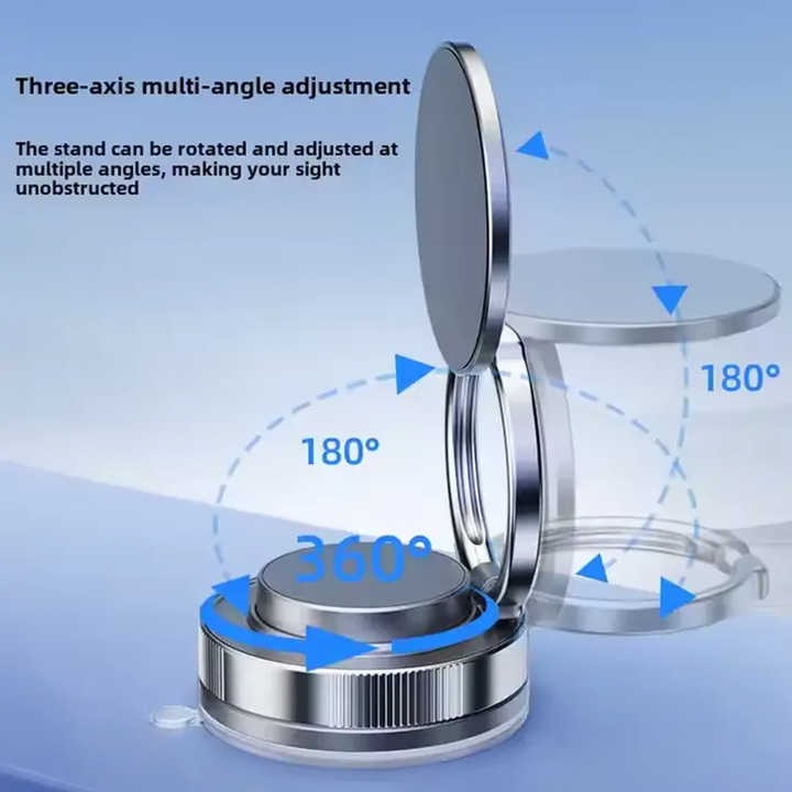 360° Rotatable Magnetic Phone Stand with 3-Axis Multi-Angle Adjustable Design