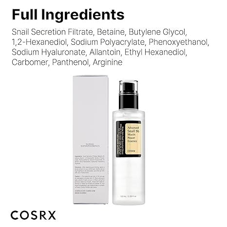 COSRX Advanced Snail 96 Mucin Power Essence – Hydrating & Repairing Korean Face Serum