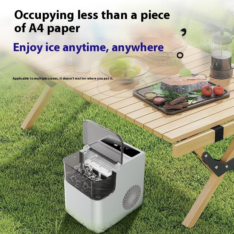 Compact Ice Maker with Cold Lock Design for Long-Lasting Ice Preservation
