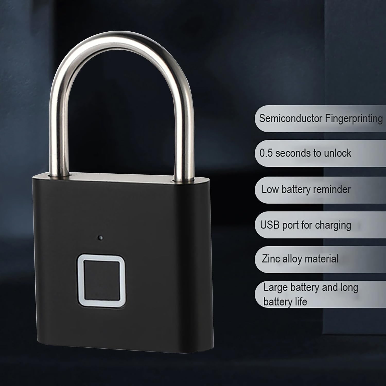 Smart Fingerprint Padlock – Keyless, Waterproof & Dustproof for Secure Access