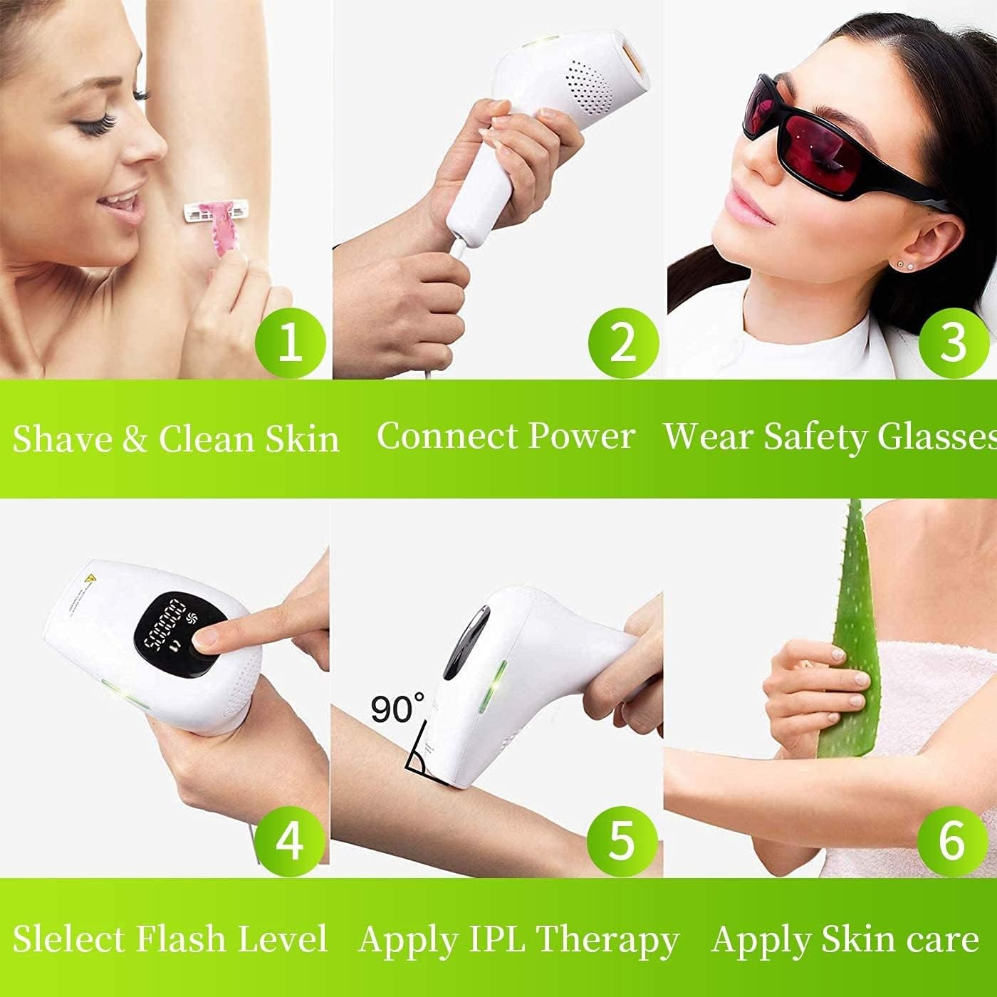 IPL Laser Hair Removal Device for Women & Men – Painless At-Home Permanent Hair Remover