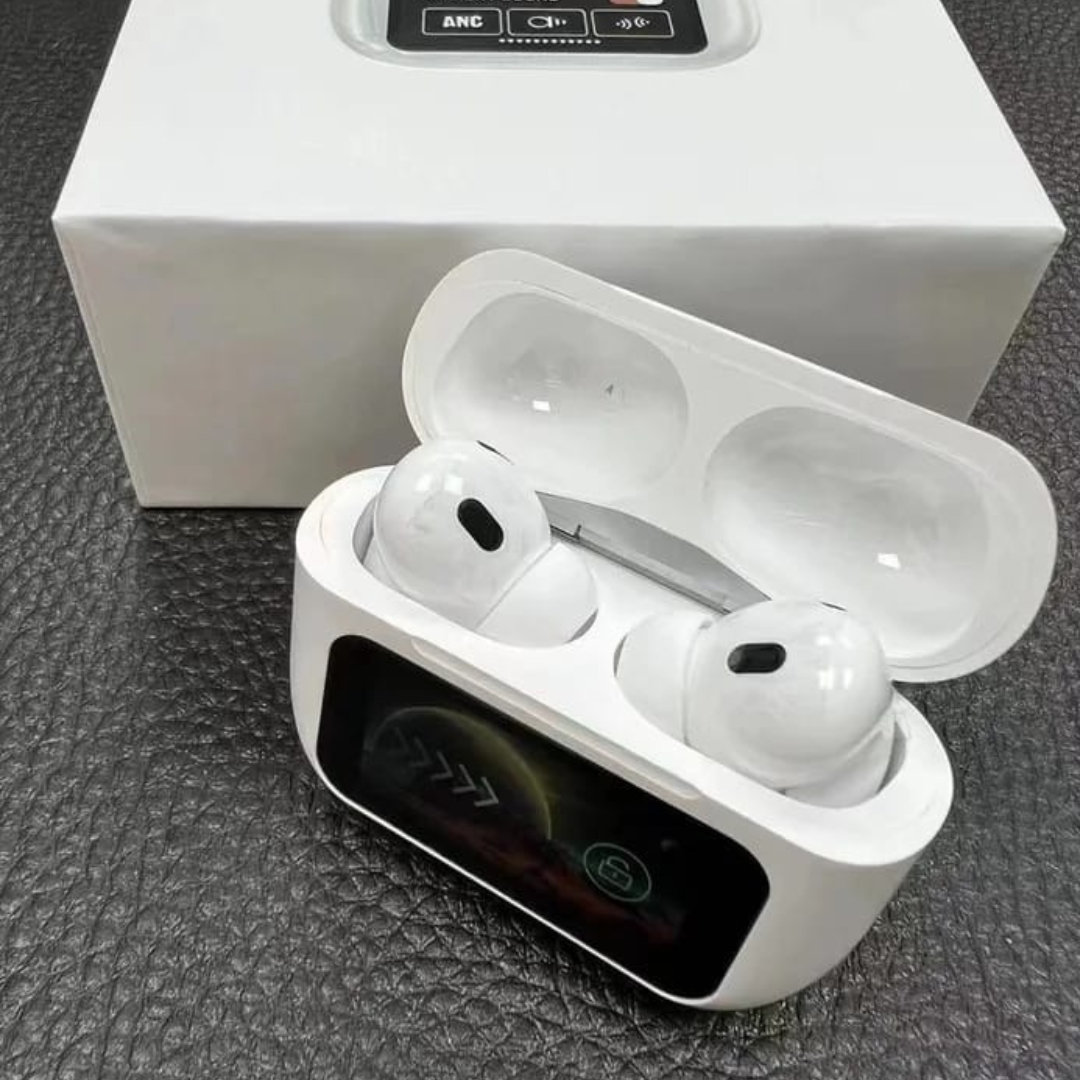 Smart Touchscreen Bluetooth Earbuds with LED Display & Video Player Case